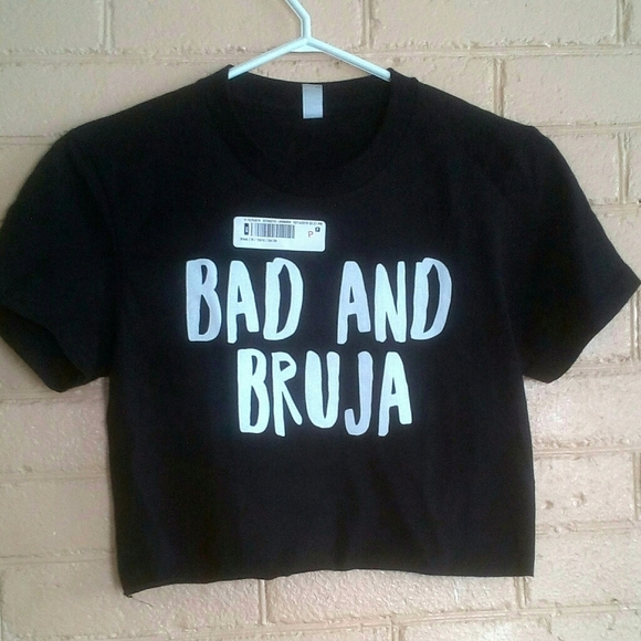 Bad and Bruja Black Crop Top Size Medium - Picture 4 of 9